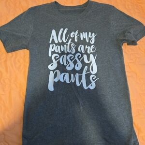 Gray Sassy Pants T-shirt Unisex Small